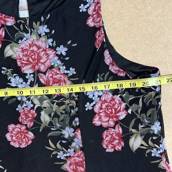 Torrid 2 Floral Mesh Lined Dress Stretch Plus 2X - Picture 9 of 11